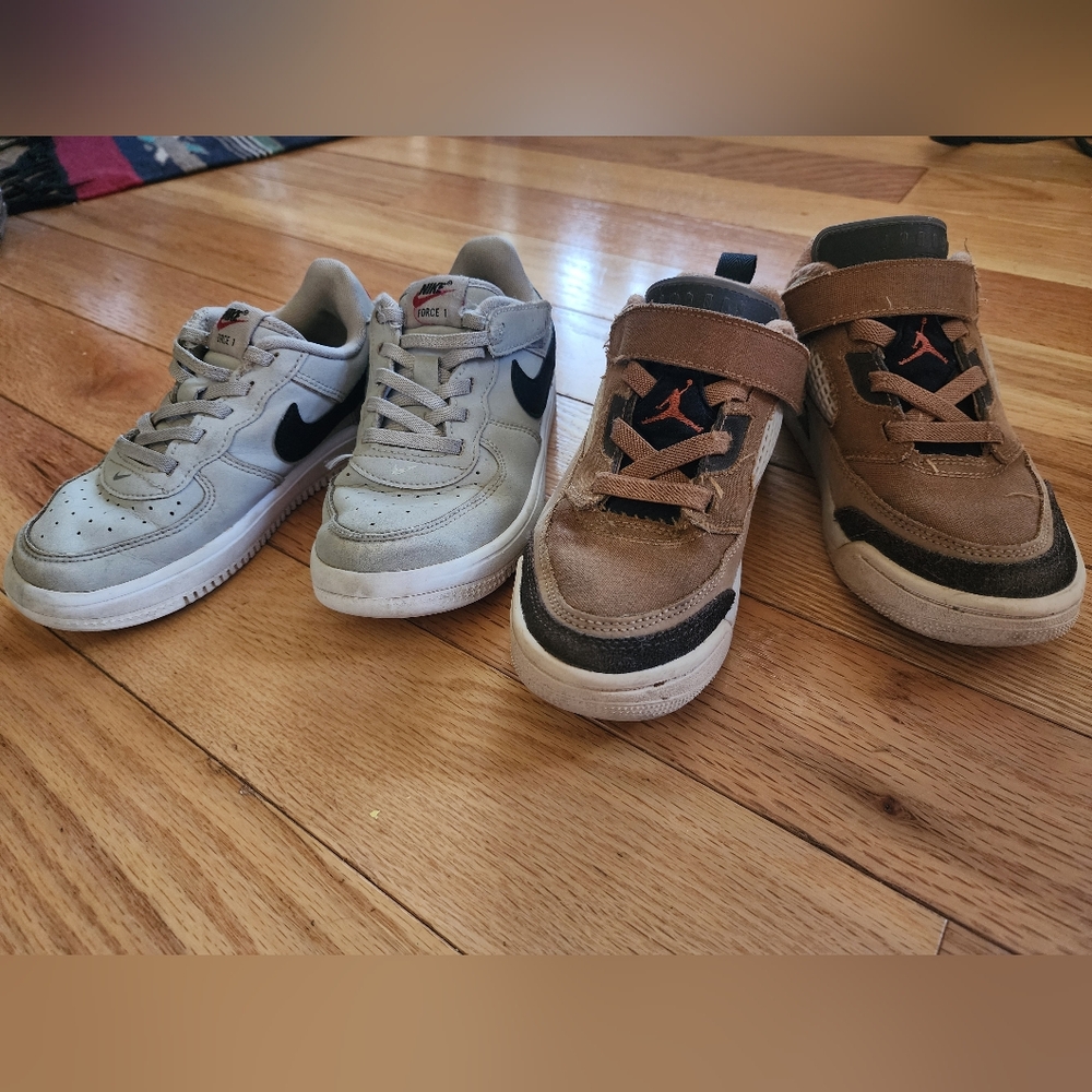 Nike Kids Sneakers - White and Brown
